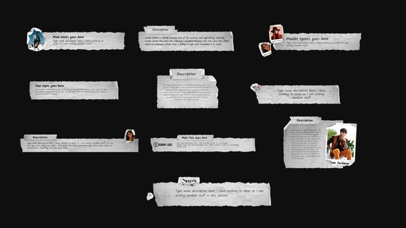 Videohive Paper Cutting Lower Thirds Elements template preview