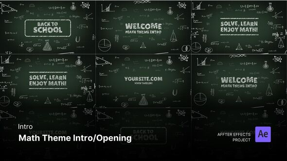 Videohive Intro/Opening Video - Math Theme After Effects Template Product Promo template preview