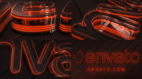 Videohive Neon Logo Reveal Element 3D Logo Stings template preview