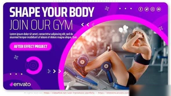 Videohive Health Club Gym Promotional Openers template preview