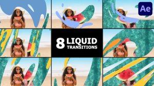 Videohive Liquid Transitions | After Effects 52661555 Elements template preview