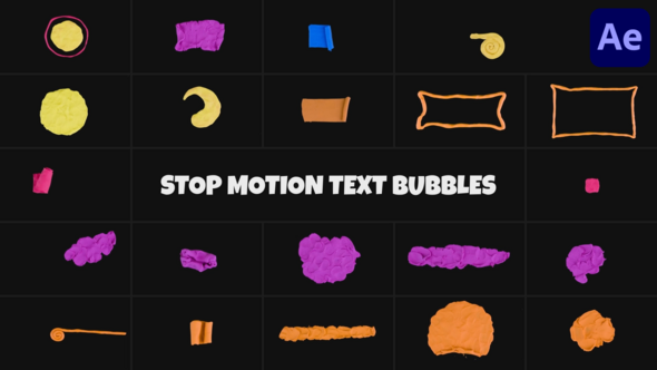 Videohive Stop Motion Text Bubbles | After Effects Titles template preview
