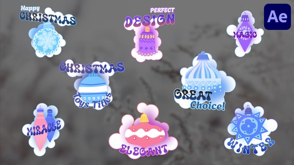 Videohive Christmas Toys Titles for After Effects Titles template preview