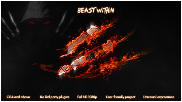 Videohive Beast Within Logo Stings template preview