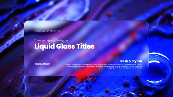 Videohive Liquid Glass Titles 59654545 Titles template preview