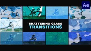 Videohive Shattering Glass Transitions | After Effects Elements template preview