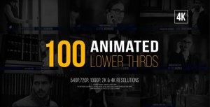 Videohive 100 Animated Lower Thirds 20477107 Elements template preview