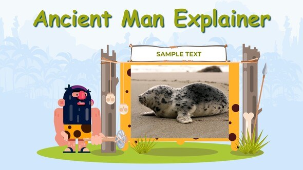 Videohive Ancient Man Explainer Product Promo template preview