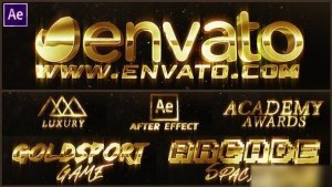 Videohive Luxury Gold Text Logo Intro Openers template preview