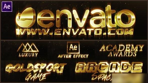 Videohive Luxury Gold Text Logo Intro Openers template preview