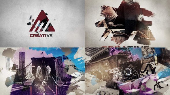 Videohive Brush Slideshow Intro Openers template preview