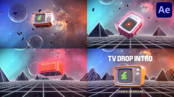 Videohive TV Drop Intro for After Effects 56153771 Logo Stings template preview