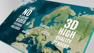 Videohive 3D Physical Map - Europe Elements template preview
