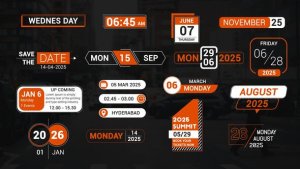 Videohive Time And Date Titles Pack 60448798 Titles template preview