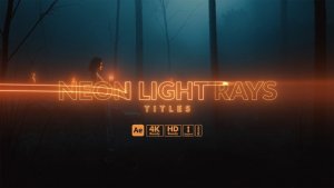 Videohive Neon Light Rays Titles Titles template preview