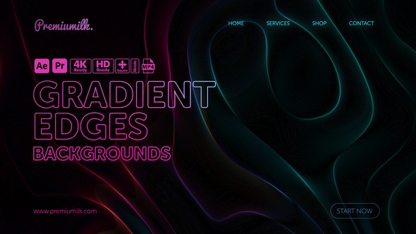 Videohive Gradient Edges Backgrounds Elements template preview