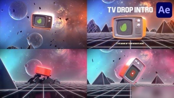 Videohive TV Drop Intro for After Effects Logo Stings template preview