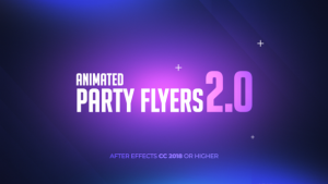 Animated Party Flyers 2.0 Video Displays template preview