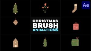 Videohive Christmas Brush Animations for After Effects Elements template preview