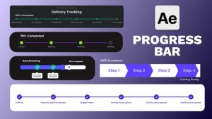 Videohive Multi Step Progress Bars Infographics template preview