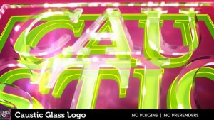 Videohive Caustic Glass Logo Logo Stings template preview