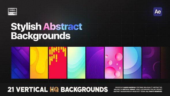 Videohive Abstract Shapes Animated Backgrounds Elements template preview