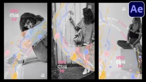 Videohive Drawing Social Media Stories Video Displays template preview