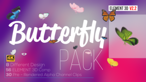 Videohive Butterfly Pack - Element 3D Elements template preview