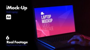 Videohive iMock-Up Dark Laptop Product Promo template preview