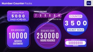 Videohive Number Count Animation Elements template preview