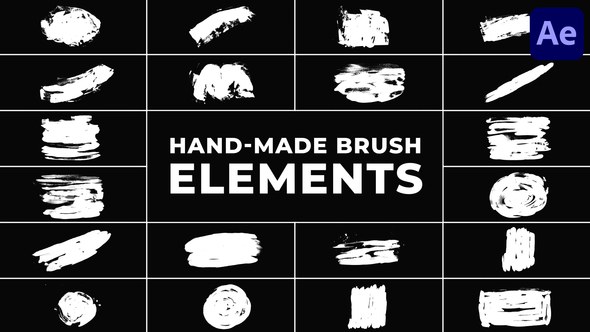 Videohive Hand Made Brush Elements | After Effects 51516552 Elements template preview
