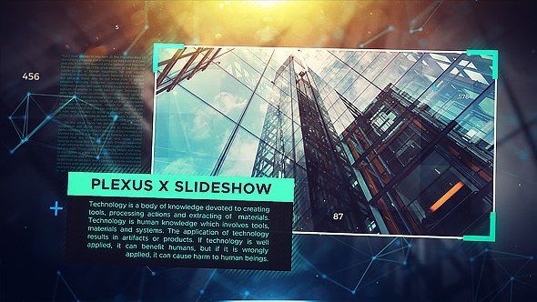 Videohive Plexus X Slideshow Video Displays template preview