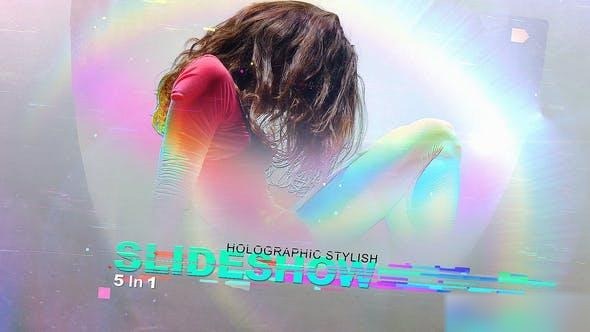 Videohive Holographic Stylish Slideshow Openers template preview