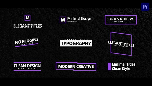 Elegant Titles For Premiere Pro Premiere Pro template preview