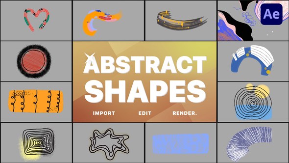 Videohive Brush Abstract Shapes | After Effects Elements template preview