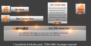 Simple Clean Glossy Lowerthirds Pack Video Displays template preview