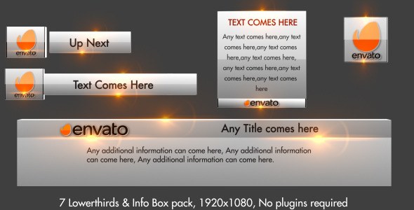Simple Clean Glossy Lowerthirds Pack Video Displays template preview