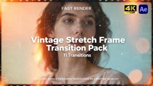Videohive Vintage Stretch Frame Transition Pack AE Elements template preview