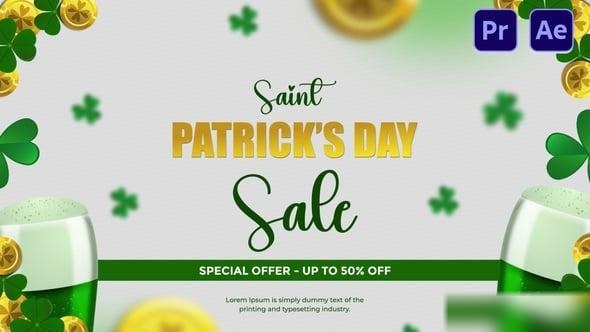 Videohive Saint Patricks Day Sale Intro Logo Stings template preview