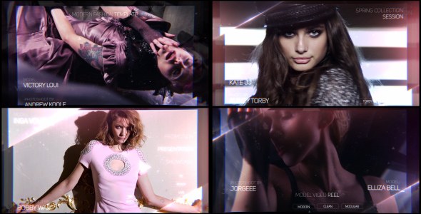 Videohive Fashion Reel Video Displays template preview