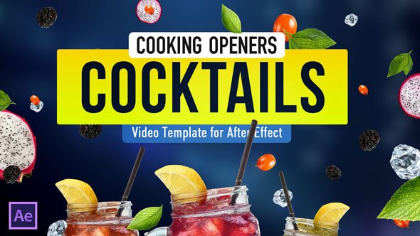 Cooking Design Pack - Cocktails Video Displays template preview