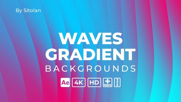 Videohive Waves Gradient Backgrounds Elements template preview