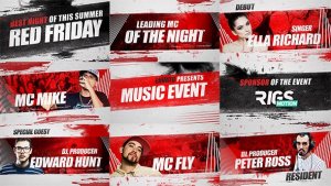 Music Event Promo Video Displays template preview