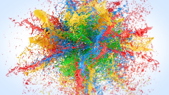 Videohive Exploding Paints Logo Reveal Logo Stings template preview