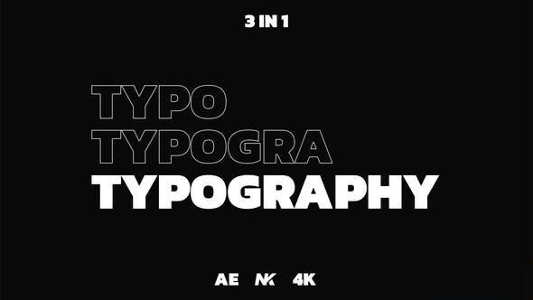 Videohive Typography 39432073 Openers template preview