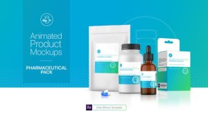 Animated Product Mockups - Pharmaceutical Pack Video Displays template preview