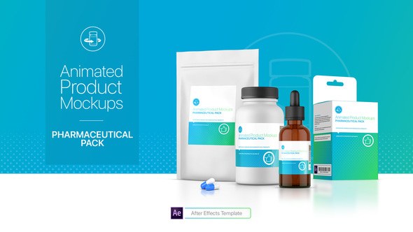 Animated Product Mockups - Pharmaceutical Pack Video Displays template preview