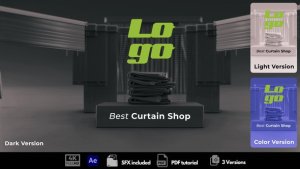 Videohive Curtain shop Logo Stings template preview