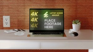 Videohive Laptop On Desk Opener Mockup Openers template preview