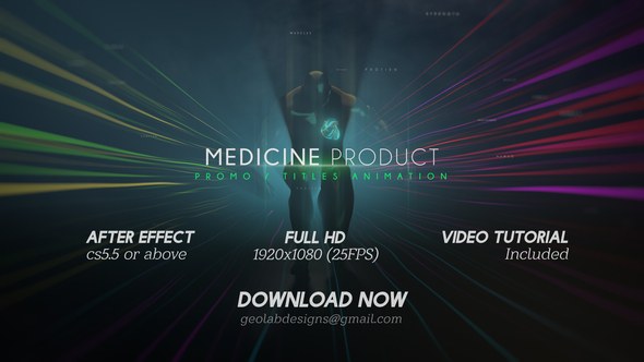 Medicine Product Promo / Titles Animations / Human Titles Video Displays template preview